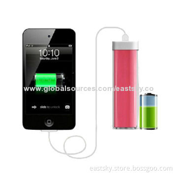 2800mAh Lipstick External Battery, Various Colors are Available, Very PopularNew